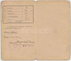 1925. Révész igazolvány. M. kir. Révkapitányság