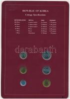 Dél-Korea 1983-1984. 1W - 500W 6xklf db, forgalmi szett felbélyegzett kartonlapon T:1
South Korea 19...