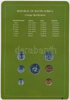 Dél-Afrika 1982-1984. 1c - 1R 7xklf db, forgalmi szett felbélyegzett kartonlapon T:1
South Afrika 19...