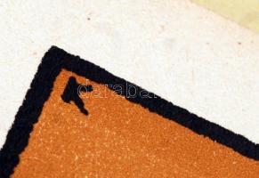 Kós Károly (1883-1977): Sebesvár, színezett linómetszet, jelzett a metszeten, 9×9 cm