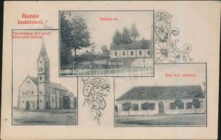 Laskafalu, Ceminac; Jézus szíve templom, plébánialak, katolikus népiskola / catholic church, parsonage, school