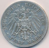 Német Államok / Poroszország 1902A 5M Ag "II. Vilmos" T:2- kis ütésnyom German States / Prussia 1902A 5 Mark Ag "Wilhelm II" C:VF small ding