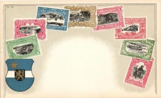 Set of stamps from Congo, coat of arms, litho