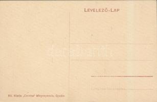 Gyula, Első gyulai kötött és szövött iparáru-gyár részvénytársaság, udvar és gépház belső; kiadja a ...