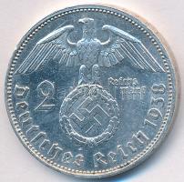 Német 3. Birodalom 1938E 2M Ag "Hindenburg" T:2
German Third Reich 1938E 2 Marks Ag "...