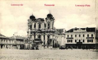 Temesvár, Losonczy tér, Délvidéki Földművelők Egyesülete / square, agricultural association (vágott / cut)