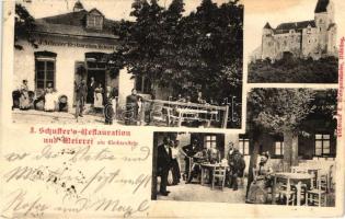 Liechtenstein, I. Schuster's Restauration und Meierei / restaurant, castle (cut)