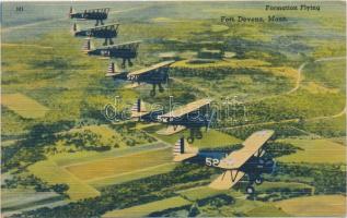 Fort Devens, Formation Flying, American military aircraft (fa)