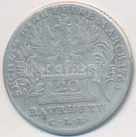 Német Államok / Brandenburg-Bayreuth 1763CLR 20kr Ag "Frigyes Krisztián" (6,28g) T:3 German States / Brandenburg-Bayreuth 1763CLR 20 Kreuzer Ag "Friedrich Christian" (6,28g) C:F