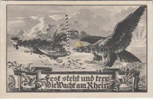 Fest steht und treu die Wacht am Rhein / WWI German military propaganda s: S. Marschner (EK)