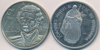 1986. 100Ft alpakka "Fáy András" + 1991. 100Ft Cu-Ni "II. János Pál pápa látogatása&q...