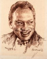 Rozsnyai Zoltán (1919-1972): Paul Robeson (1898-1976) amerikai énekes, színész, békeharcos portréja,...