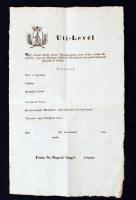 cca 1830 Kitöltetlen útlevél. Nógrád megye / cca 1830 Unused passport