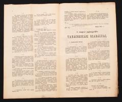 1870 A magyar jogászgyűlés alapszabályai és tanácskozási szabályai 8p