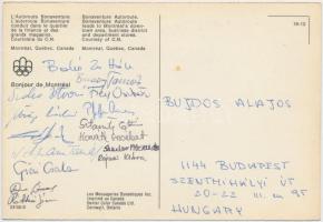 1976 Az olimpia kajak kenu csapat tagjainak aláírásai köztük Csapó Géza, Sztanity Zoltán, Pfeffer An...