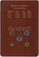 Libanon 1975-1981. 5P - 1Ł 5xklf db, forgalmi szett felbélyegzett kartonlapon T:1 
Lebanon 1975-1981...