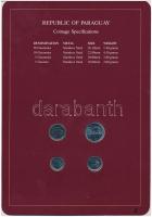 Paraguay 1980-1984. 1G - 50G 4xklf db, forgalmi szett felbélyegzett kartonlapon T:1 
Paraguay 1980-1...