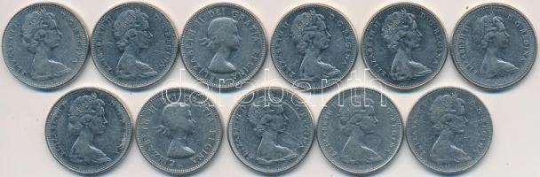 Kanada 1963-1978. 5c Ni (11x) T:2,2-
Canada 1963-1978. 5 Cents Ni (11x) C:XF,VF