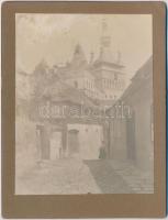 cca 1890 Segesvár keményhátú fotó Hollenzer László műterméből / Sigishoara photo 11x14 cm