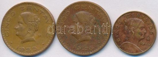 Mexikó 1946-1969. 10c (3xklf) T:2-,3
Mexico 1946-1969. 10 Centavos (3xdiff) C:VF,F