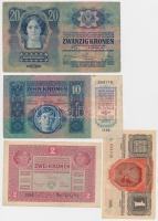 1913. 20K + 1915. 10K + 1916. 1K + 1917. 2K mindegyik "Temes Vármegye Lippa Község 1910" f...