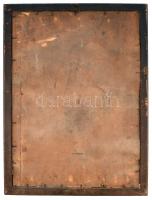 cca 1900 "Szolgálati időm emlékéül", Leitner & litho emléklap, farostra kasírozva, üve...