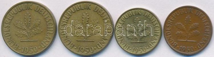 NSZK 1950D,G,F 2pf Br + 5pf + 10pf (2x) T:2
FRG 1950D,G,F 2 Pfennig Br + 5 Pfennig + 10 Pfennig (2x)...