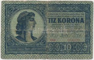 1919. Július 15. 10K zöldeskék T:III-,IV Adamo K12