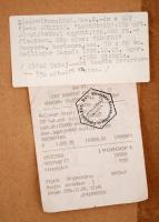 Meilinger Dezső (1892-1960): Kompon 1935. Tempera, karton, jelzett, újszerű keretben 70x80 cm