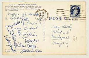 Laky Károly vízilabda mesteredző levelezése, általa és neki küldött képeslapok sok érdekes aláírássa...