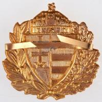 DN Aranyozott magyar címeres sapkajelvény (50x49mm) T:2