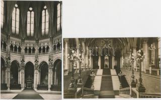 Budapest V. Országház, belső - 5 db régi képeslap / 5 old postcards