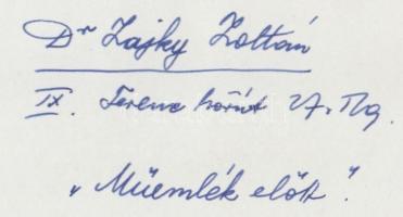 cca 1940 Dr. Zajky Zoltán (1891-1962): Műemlék előtt, aláírt vintage fotóművészeti alkotás, a szerző...