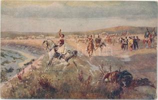 Petőfi a nagyszebeni ütközetben / Petőfi at the battle of Nagyszeben s: Styka (EK)