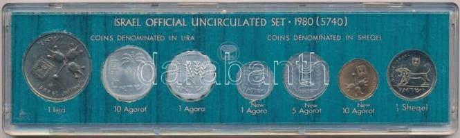 Izrael 1980. 1A - 1L 7xklf, forgalmi sor dísz szettben T:1
Israel 1980. 1 Agora - 1 Lira 7xdiff, coi...