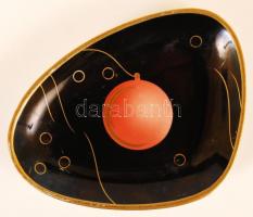 Weimar tálka készlet, matricás egyiken lepattanás, jelzett, 12×9 cm (6×), 18×25 cm