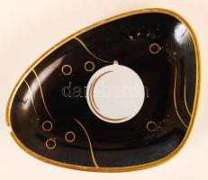 Weimar tálka készlet, matricás egyiken lepattanás, jelzett, 12×9 cm (6×), 18×25 cm