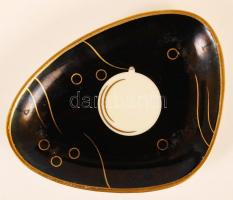 Weimar tálka készlet, matricás egyiken lepattanás, jelzett, 12×9 cm (6×), 18×25 cm