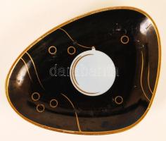 Weimar tálka készlet, matricás egyiken lepattanás, jelzett, 12×9 cm (6×), 18×25 cm