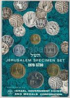 Izrael 1970. 1A - 1L "22 éves Izrael állam, Jeruzsálem Minta Szett" 6xklf, fémpénz szett d...