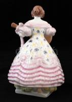 Herendi Déryné, kézzel festett, jelzett, hibátlan, m: 21 cm / Herend Mrs.Dery porcelain figure, hand...
