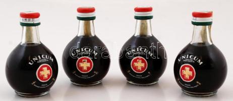 4 db 0,05 l Zwack Unicum, fém díszdobozban