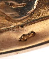 Antik ezüst (Ag.) díszkanál, szélmalommal és tánc jelenettel, jelzett (Belgium), nettó: 20 g, h:12 c...