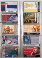 150 darabos telefonkártya-gyűjtemény gyűrűs berakóban, nagyrészt az 1990-es évekből