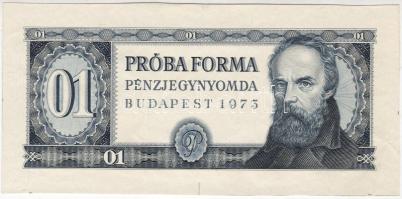 1973. "01" Próbaforma csak előoldal feketéskék illesztőkereszt résznyomatokkal T:I