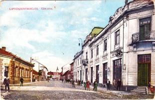 Liptószentmiklós, Vám utca, Kávéház, üzletek / street, cafe, shops (fa)