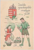 'Szebb, Gazdagabb magyar jövőt!' Diákkaptár / Hungarian Youth Association propaganda card s: Csongor Éva