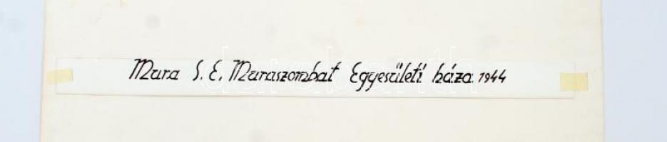 1944 Muraszombat, a Mura SE egyesületi háza, nagyméretű fotó, hátulján feliratozva, 30×40 cm /

1944...