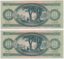1949. 10Ft (2x) sorszámkövetők T:I-,II