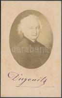 Dugonics András (1740-1818) piarista szerzetes, író portréja, fénynyomat, alján feliratozva, 10,5×6,5 cm /  The portrait of András Dugonics (1740-1818) Piarist monk, writer, heliotype, with inscription at the bottom, 10,5×6,5 cm